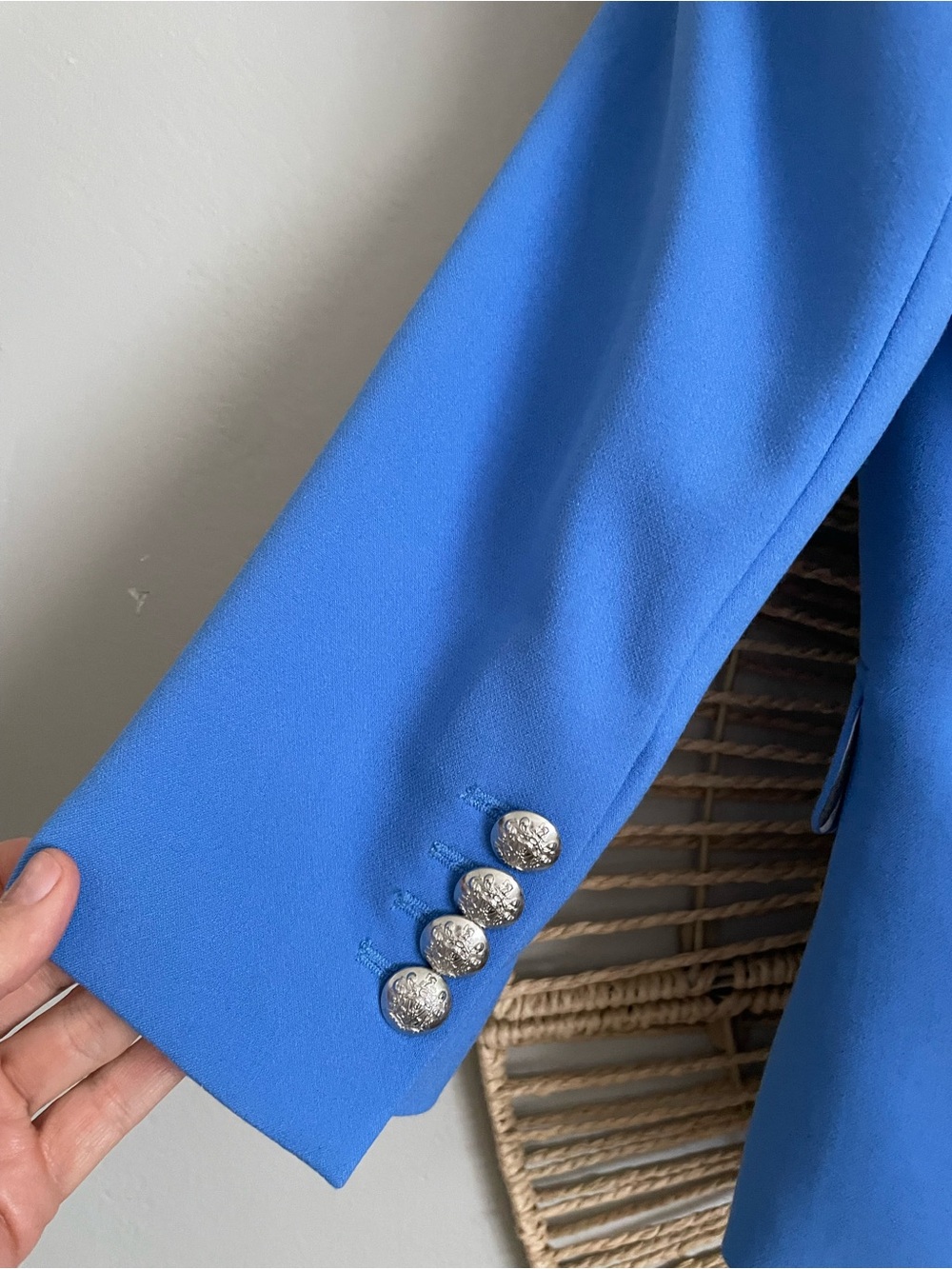 Veronica Beard Double Breasted Miller Blazer in Azure Blue Size 12 - Picture 7 of 16